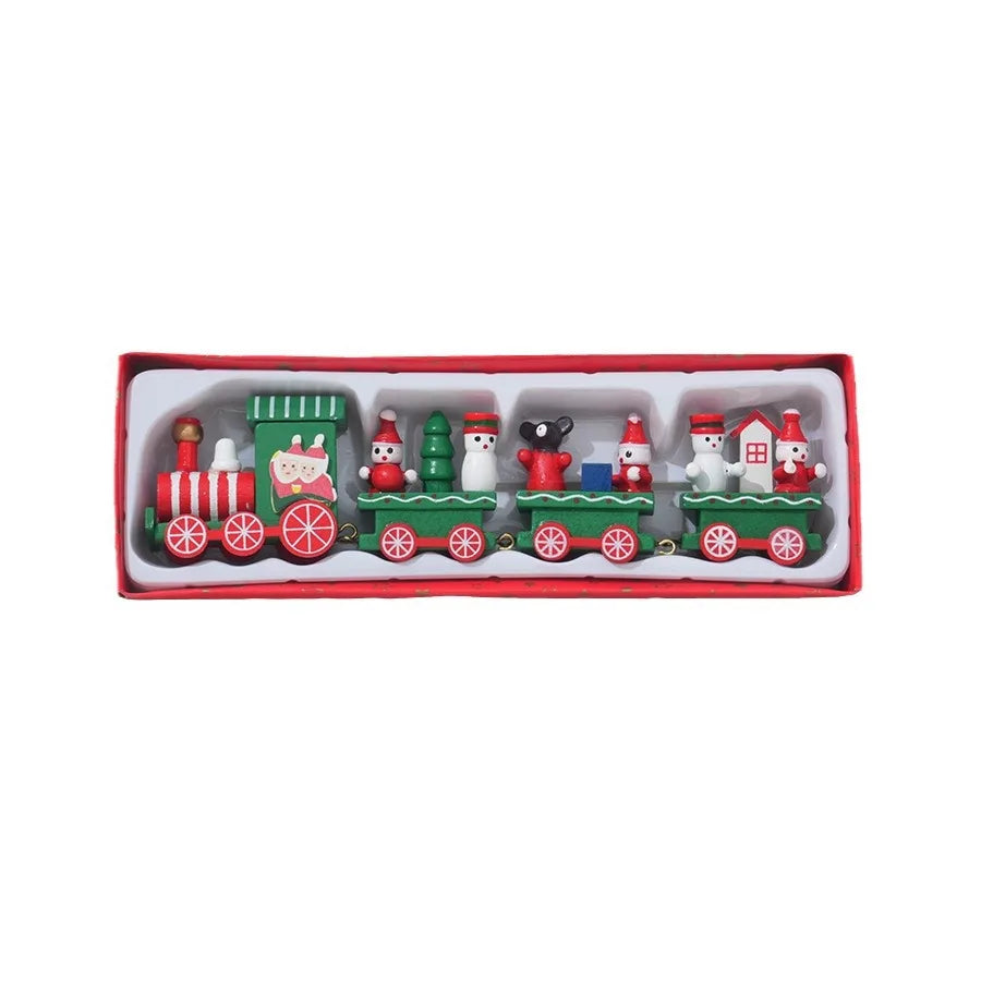 Festive Wooden Train Set