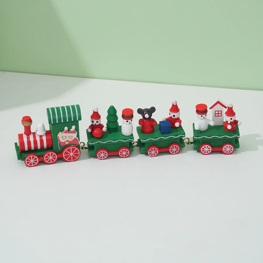 Festive Wooden Train Set