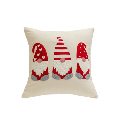 Embroidered Christmas Sofa Pillow