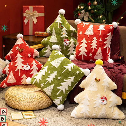 Jacquard Christmas Tree Pillow