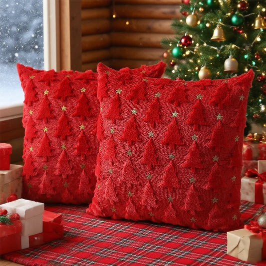 Embroidered Christmas Pillowcase