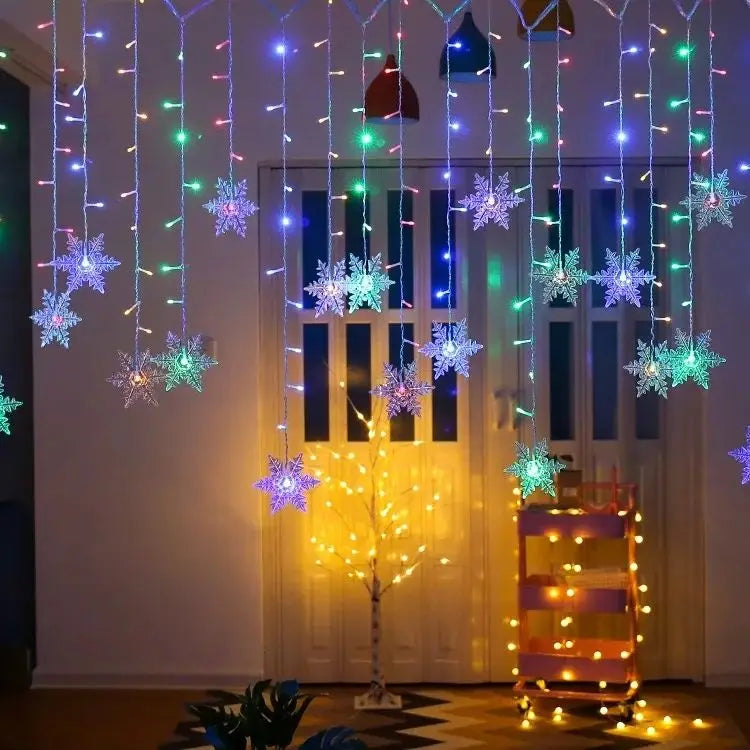 Snowflake LED Curtain Lights