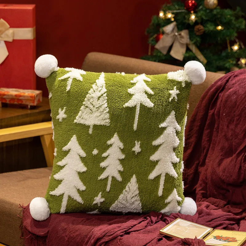 Jacquard Christmas Tree Pillow