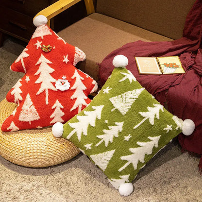 Jacquard Christmas Tree Pillow