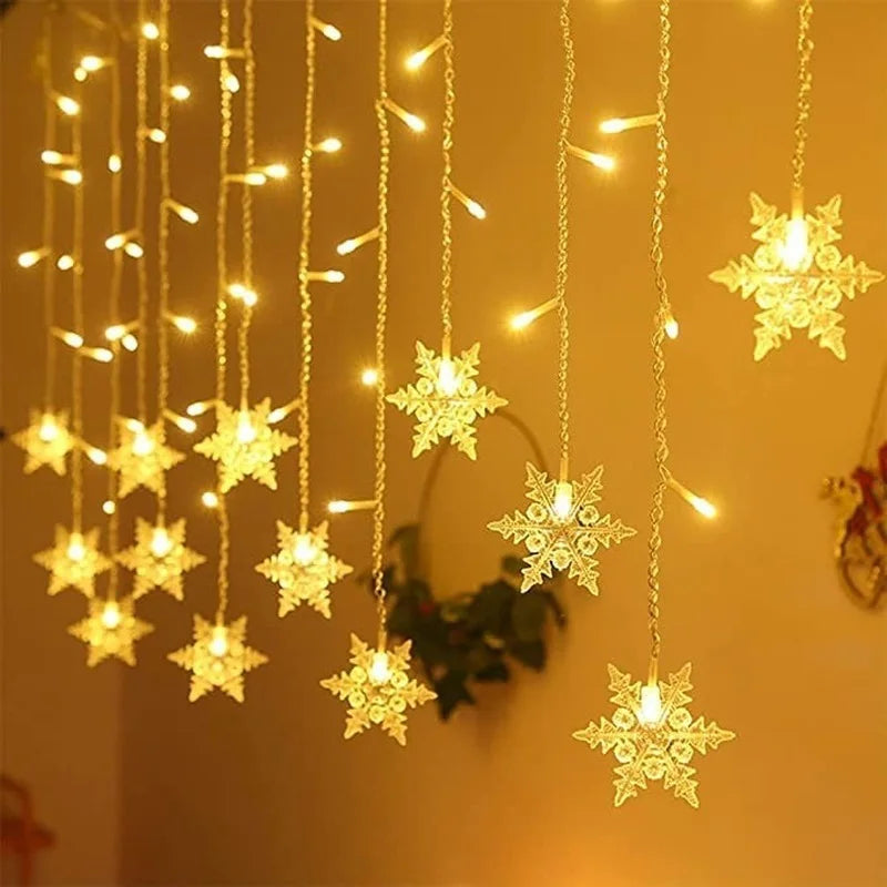 Snowflake LED Curtain Lights