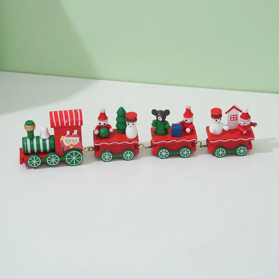 Festive Wooden Train Set