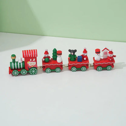 Festive Wooden Train Set