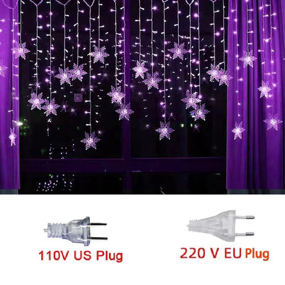 Snowflake LED Curtain Lights