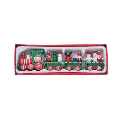 Festive Wooden Train Set