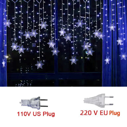 Snowflake LED Curtain Lights