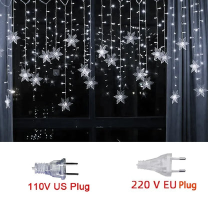 Snowflake LED Curtain Lights