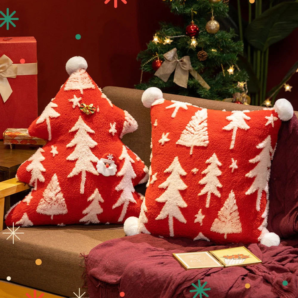 Jacquard Christmas Tree Pillow