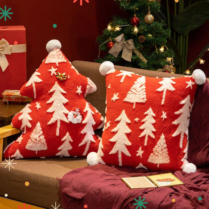 Jacquard Christmas Tree Pillow
